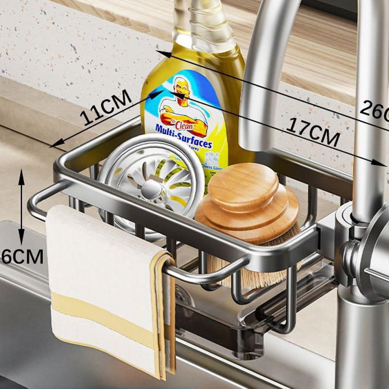 Faucet Storage Rack - With Drip Tray, Strong Load-Bearing