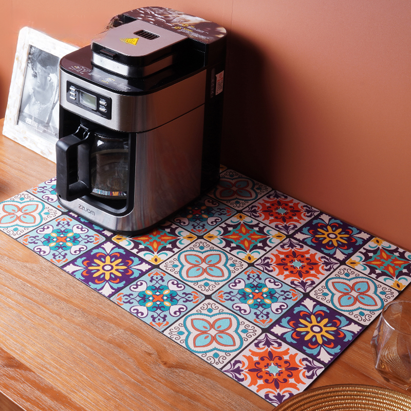 Vintage Draining Mat –Absorbent, Oil-Resistant, Non-Slip & Heat-Proof