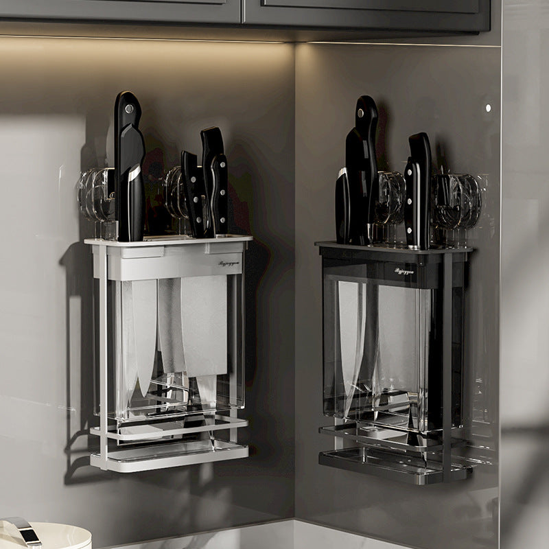 All-in-One Knife and Utensil Holder: Suction Cup with Multi-Slot Design