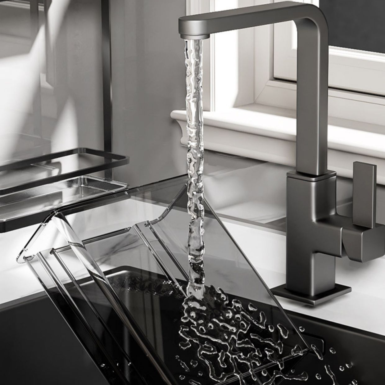 All-in-One Knife and Utensil Holder: Suction Cup with Multi-Slot Design