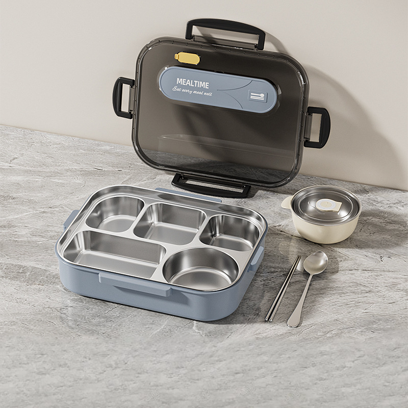 316 Stainless Steel Large-Capacity Lunch Box with Soup Bowl – Microwave Safe