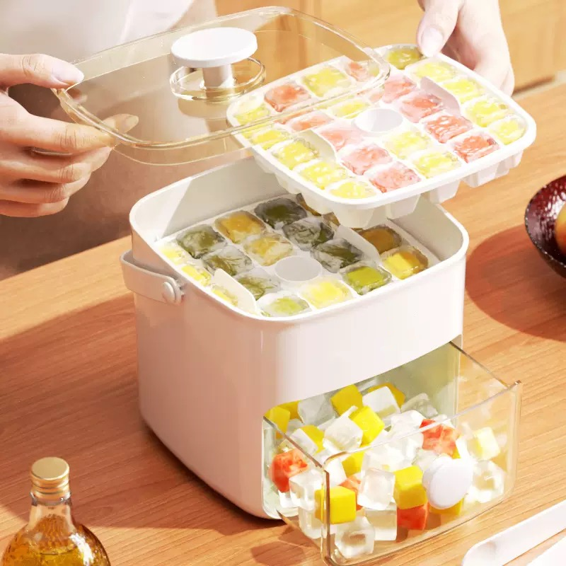 Press Ice Cube Tray – Large Capacity, Food-Grade Material