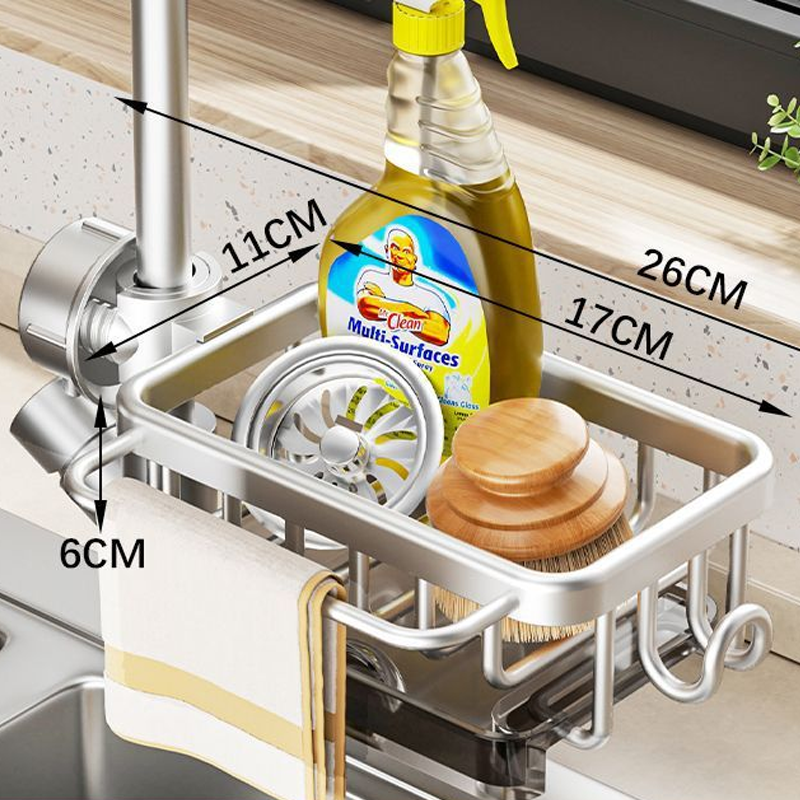 Faucet Storage Rack - With Drip Tray, Strong Load-Bearing