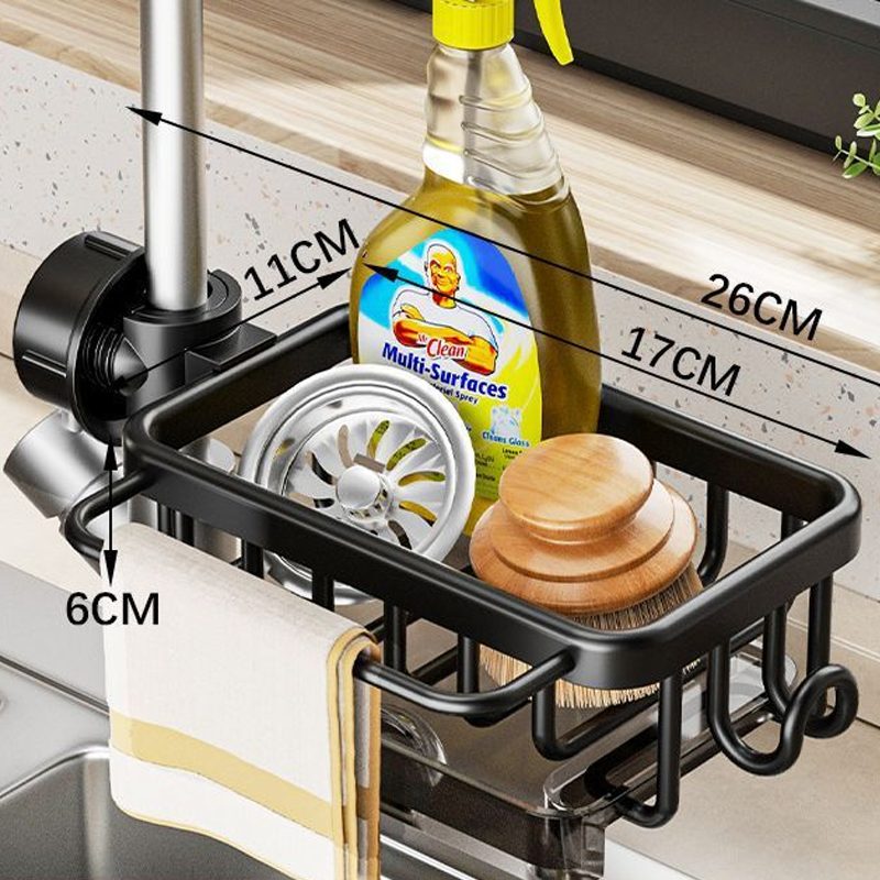 Faucet Storage Rack - With Drip Tray, Strong Load-Bearing
