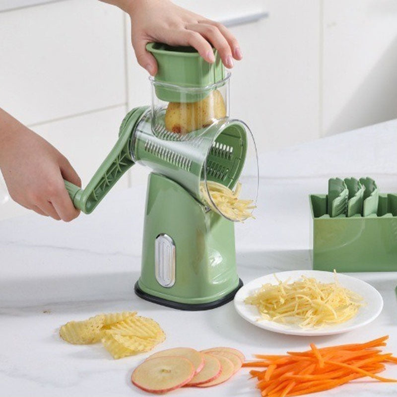 Multi-Functional Hand-Crank Grater: Perfect for Cheese, Vegetables, Efficient & Safe Kitchen Tool