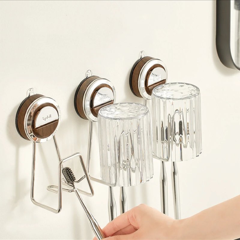 No-Drill Toothbrush and Cup Holder – Strong Hold, Space-Saving