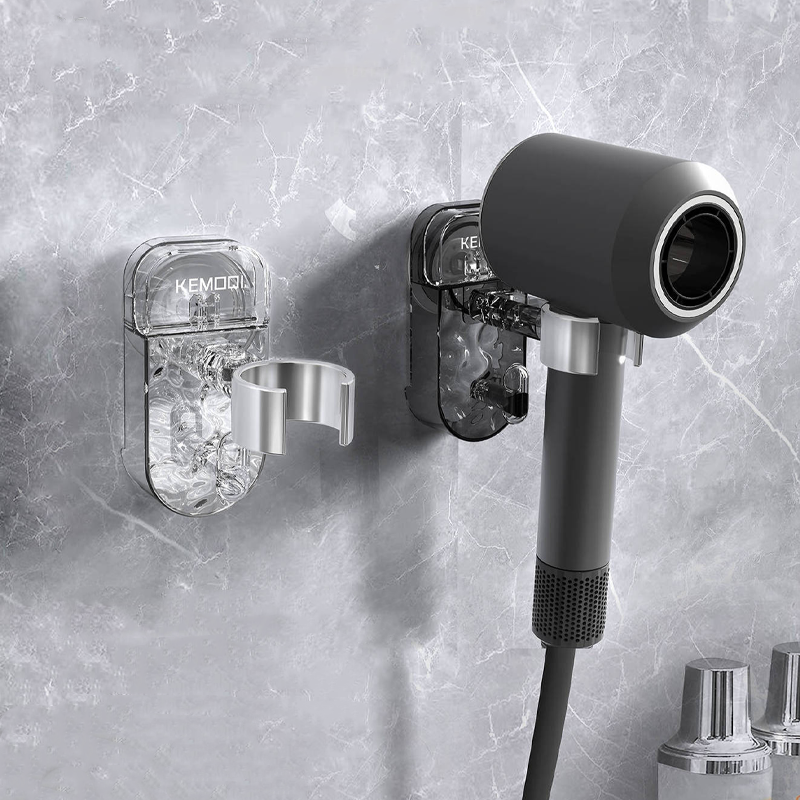 Suction Cup Hair Dryer Holder – No Drill Installation, 360° Rotation