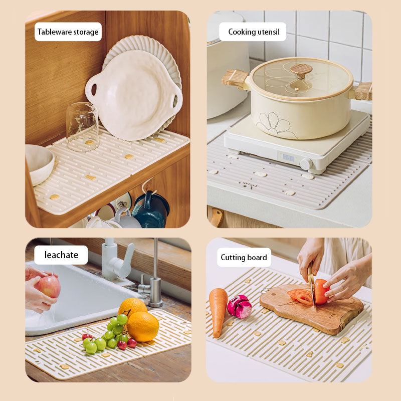Kitchen Counter Heat-Resistant Draining Mat – Non-Slip & Easy to Clean