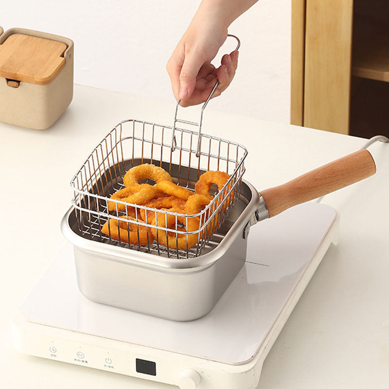Multi-Function Stainless Steel Deep Fryer – Heat-Resistant, Quick Drainage, Durable