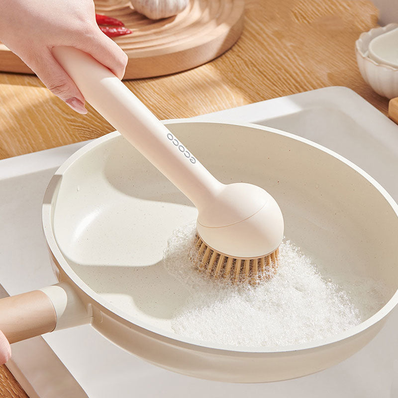 Rotating Long-Handle Pan Brush – Non-Stick & Scratch-Free