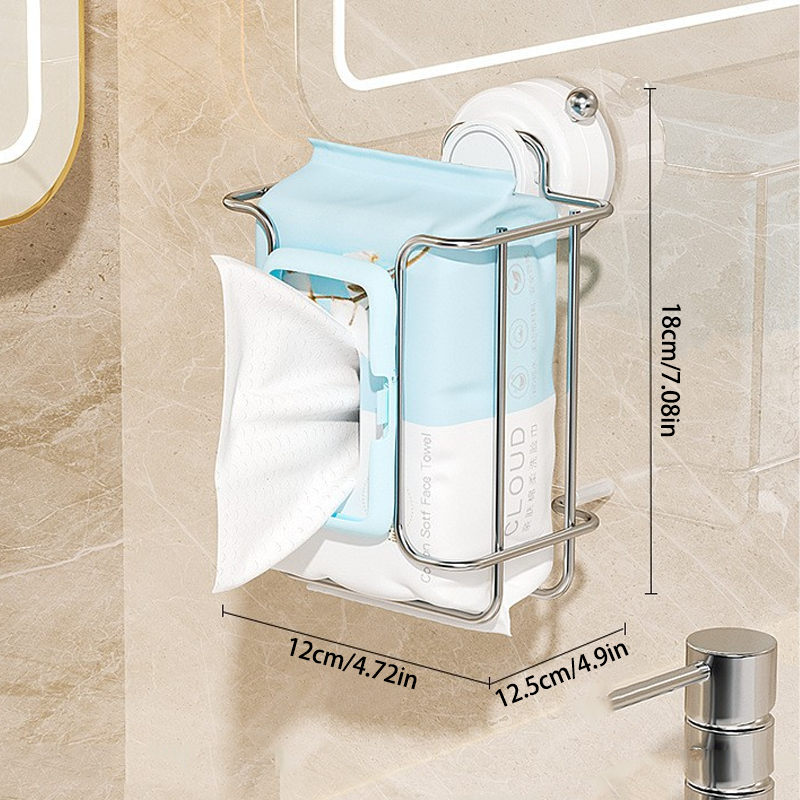 Stainless Steel Suction Paper Towel Holder – Strong Load Bearing