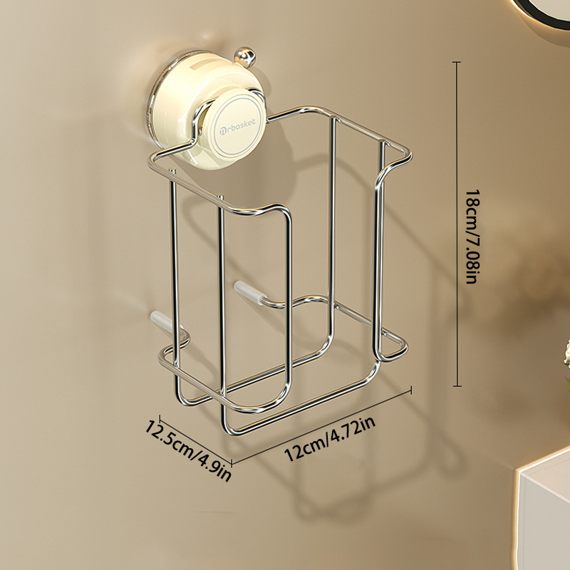 Stainless Steel Suction Paper Towel Holder – Strong Load Bearing