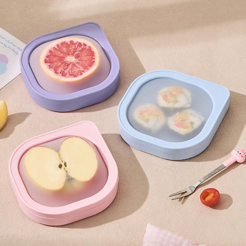 Macaron High-Elasticity Silicone Food Storage Box – Airtight & Leakproof
