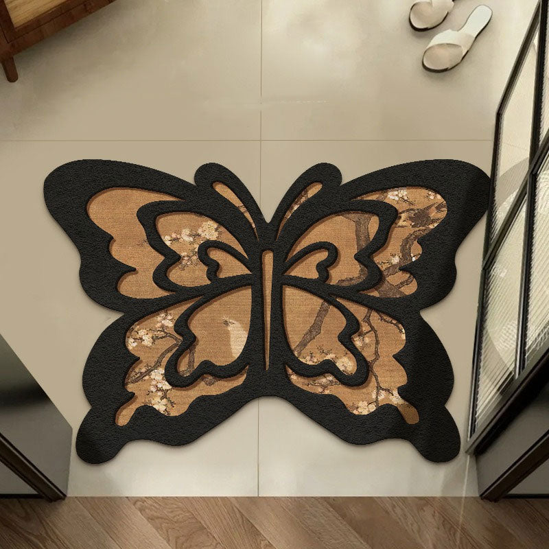 Vintage Butterfly Absorbent Mat – Quick Dry & Non-Slip