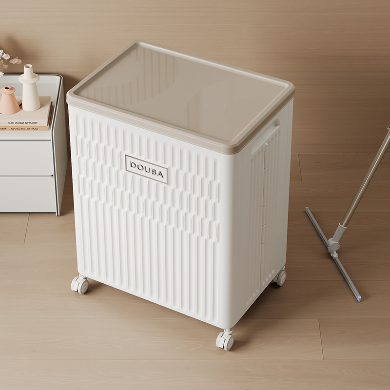 Foldable Wheeled Storage Box - 100L Large Capacity, Flip-Top Design