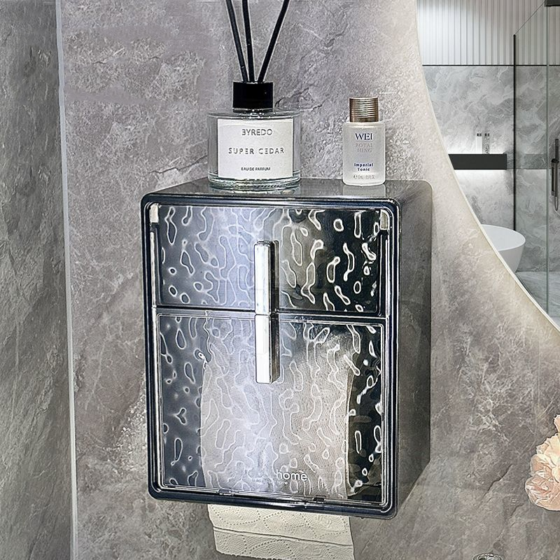 Wall-Mounted Tissue Box – No-Drill Installation & Large Capacity