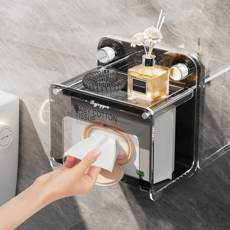 Suction Toilet Paper Holder – No-Drill Installation, Heavy-Duty Grip
