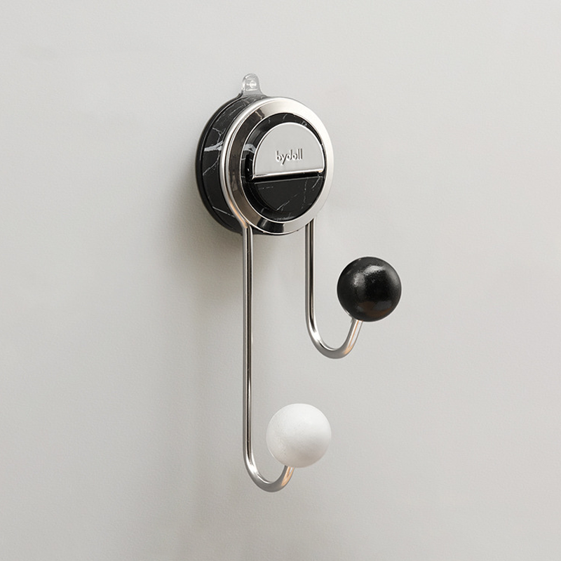 No-Drill Wooden Suction Cup Wall Hook – Strong Load-Bearing