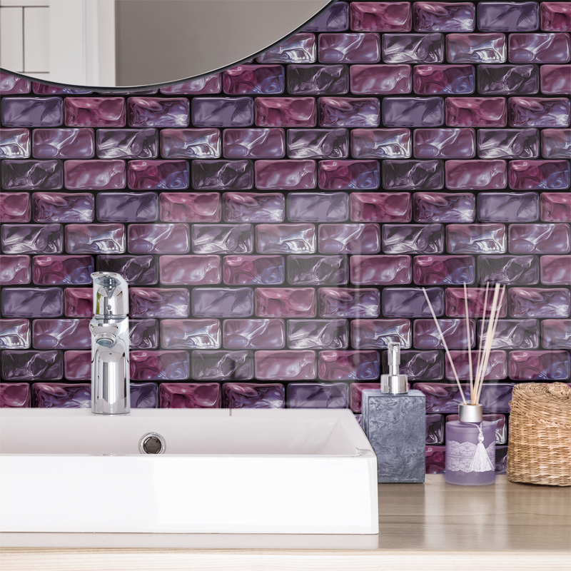 Crystal Mosaic Self-Adhesive Wallpaper - Waterproof & Stain-Resistant