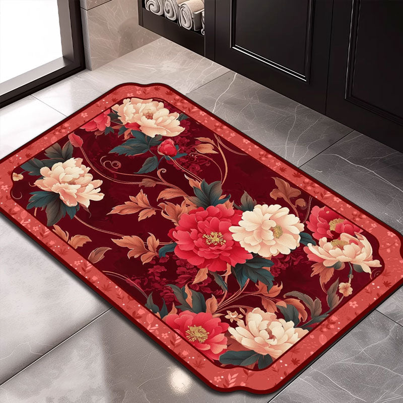 RedZen Red Diatomite Anti-Slip Absorbent Mat – Oriental Style