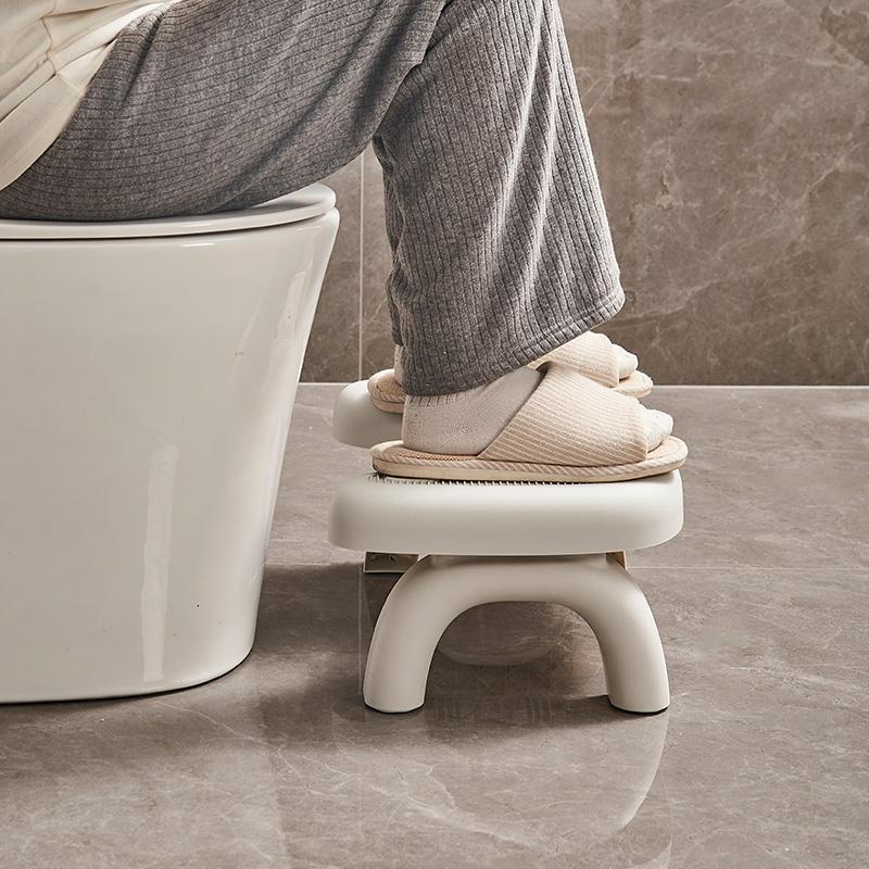 Foldable Toilet Stool – Portable, Aromatherapy Shelf Design