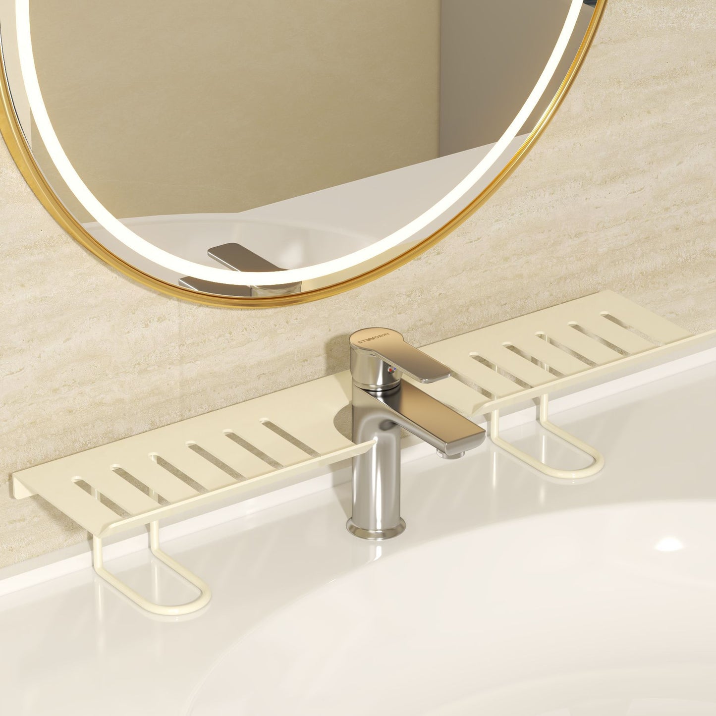 Streamline · Gun-Grey Faucet Vanity Organizer