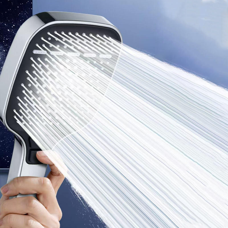 High-Pressure Shower Head – 4 Spray Modes & Large Panel