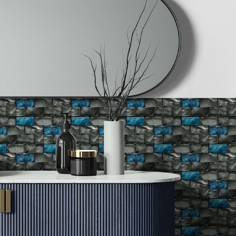 Crystal Mosaic Self-Adhesive Wallpaper - Waterproof & Stain-Resistant
