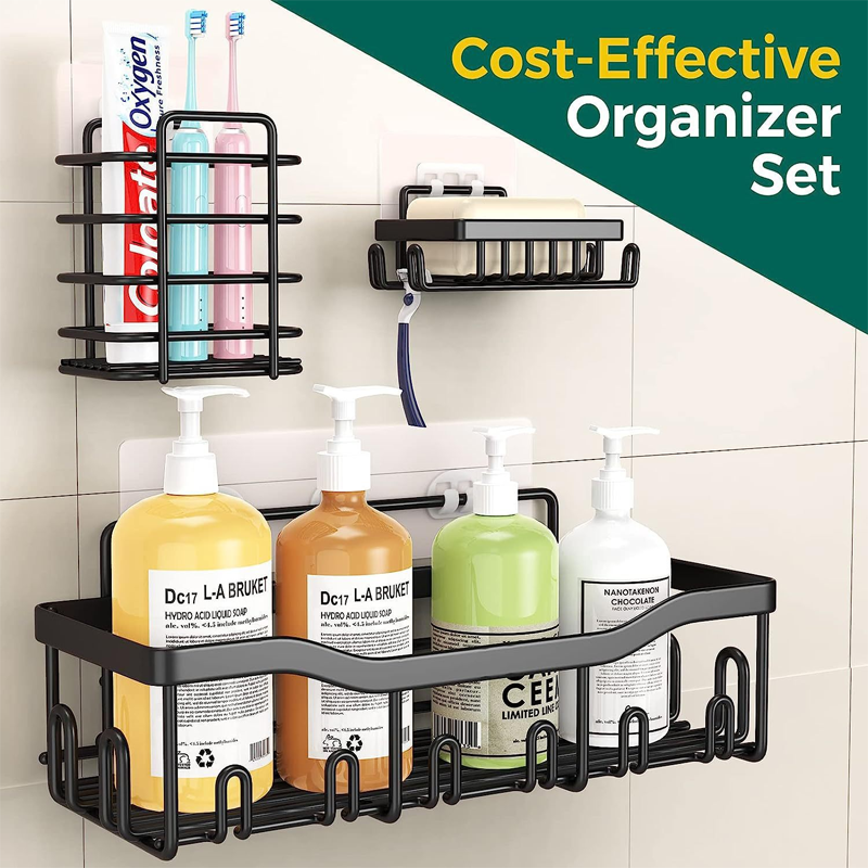 Bathroom Storage Set – No-Drill Installation & Strong Load Capacity
