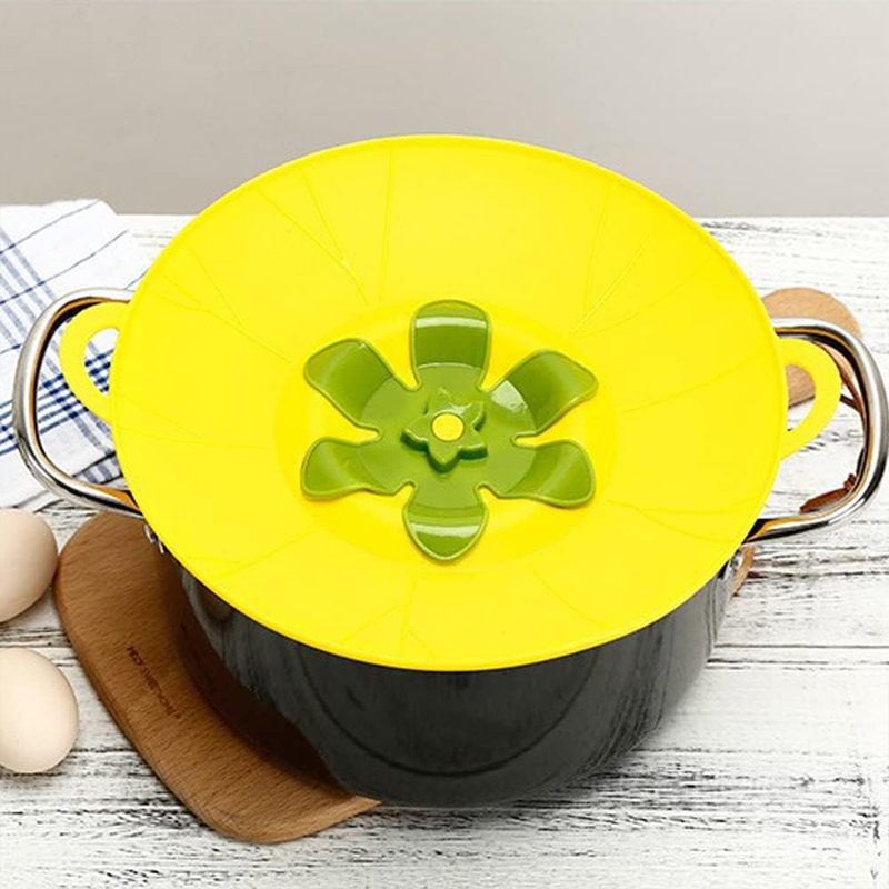 Silicone Anti-Spill Pot Lid & Fresh-Keeping Cover – Heat Resistant