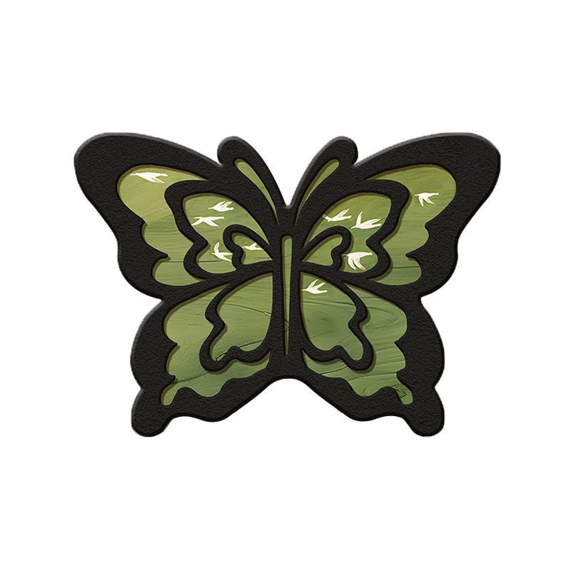 Vintage Butterfly Absorbent Mat – Quick Dry & Non-Slip