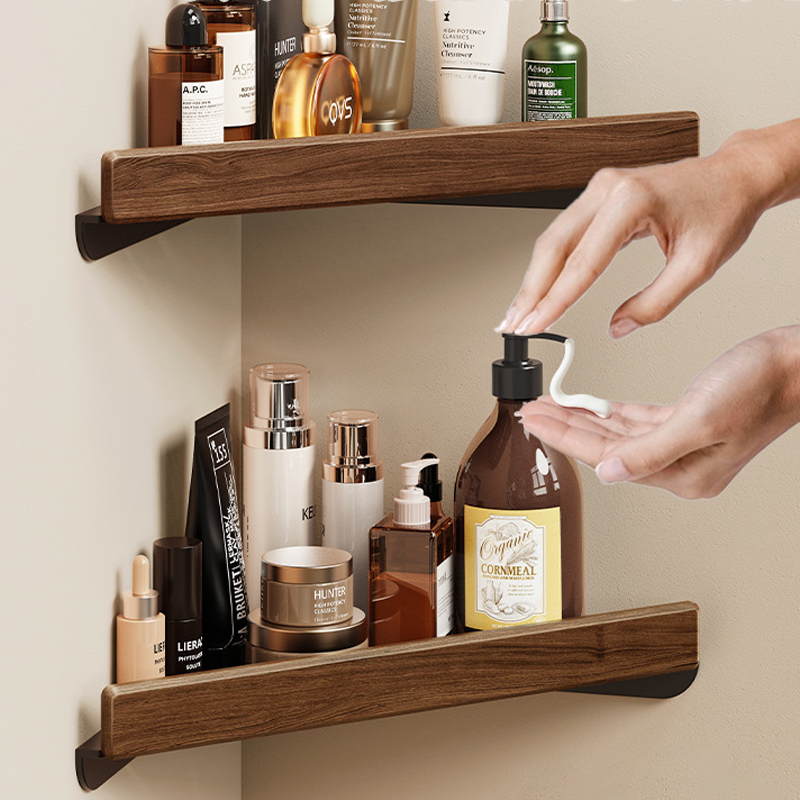 Triangle Bathroom Shelf – No-Drill & Strong Load Capacity