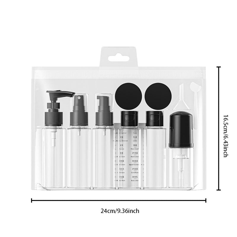 PET Travel Cosmetic Bottle Set – Compact & Portable