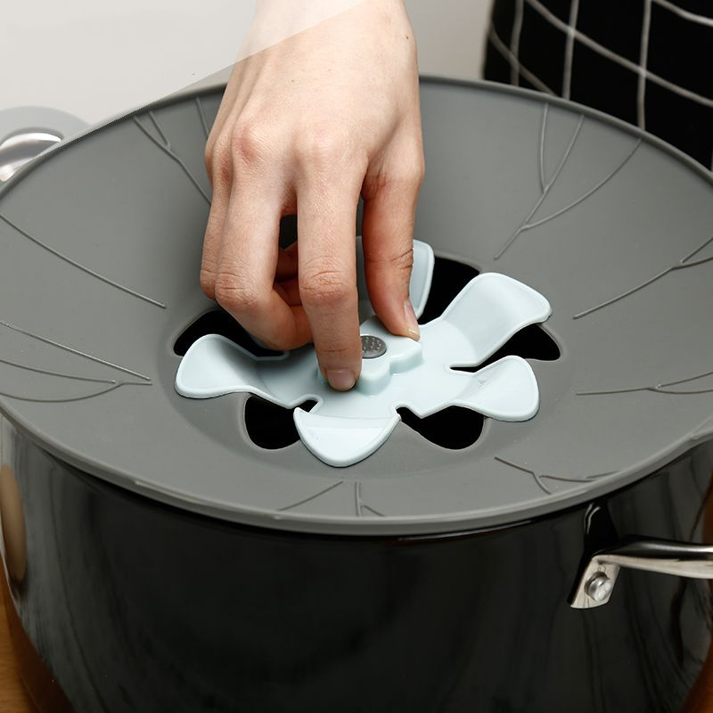 Silicone Anti-Spill Pot Lid & Fresh-Keeping Cover – Heat Resistant