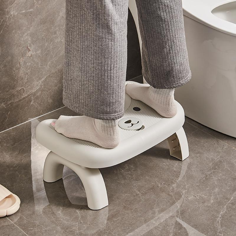 Foldable Toilet Stool – Portable, Aromatherapy Shelf Design