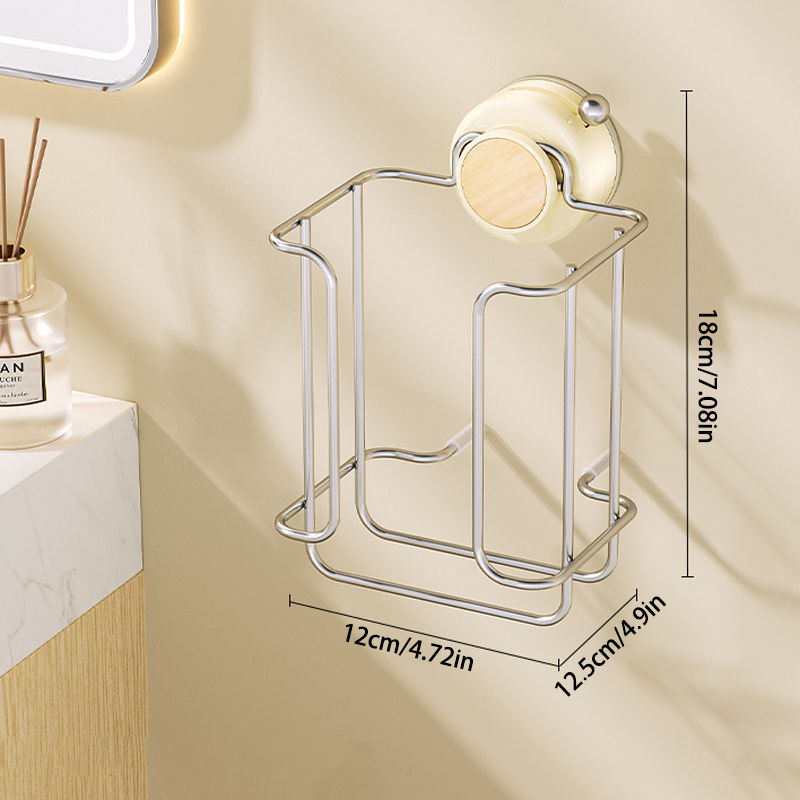 Stainless Steel Suction Paper Towel Holder – Strong Load Bearing