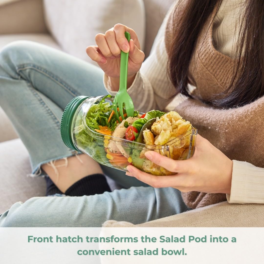 Aura Salad Pod – Keep Your Greens Crisp & Dressing Separate