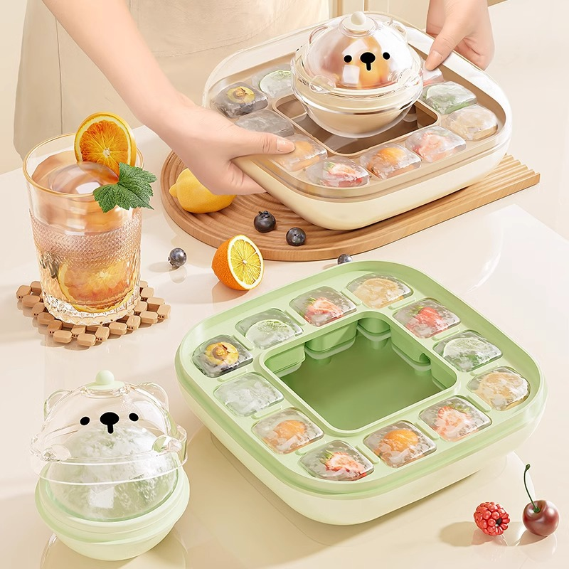 2-in-1 Press Ice Cube Tray – Quick Release & Easy to Use