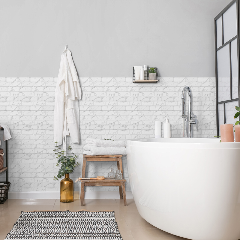 Tile-Look Peel & Stick Wallpaper - Waterproof & Stain-Resistant