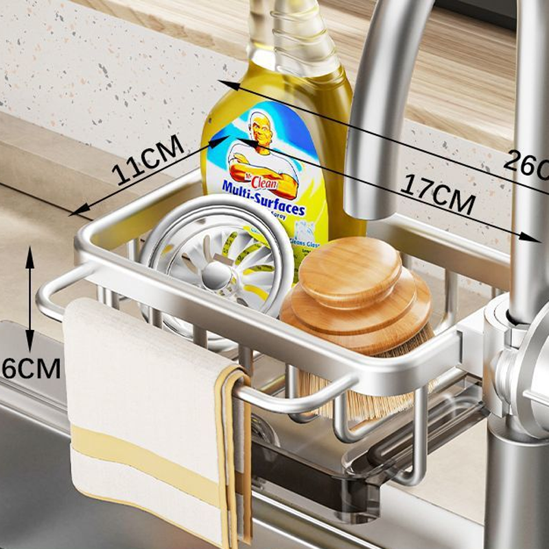 Faucet Storage Rack - With Drip Tray, Strong Load-Bearing