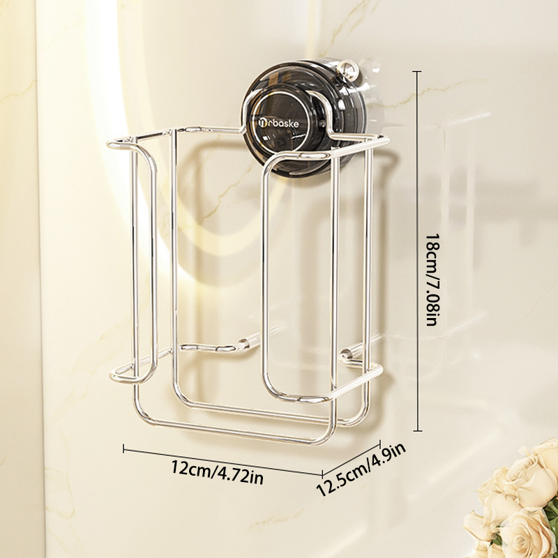 Stainless Steel Suction Paper Towel Holder – Strong Load Bearing