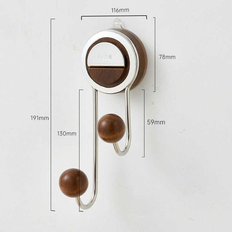 No-Drill Walnut Aluminum Faucet Rack: Hollow Drainage & Heavy-Duty