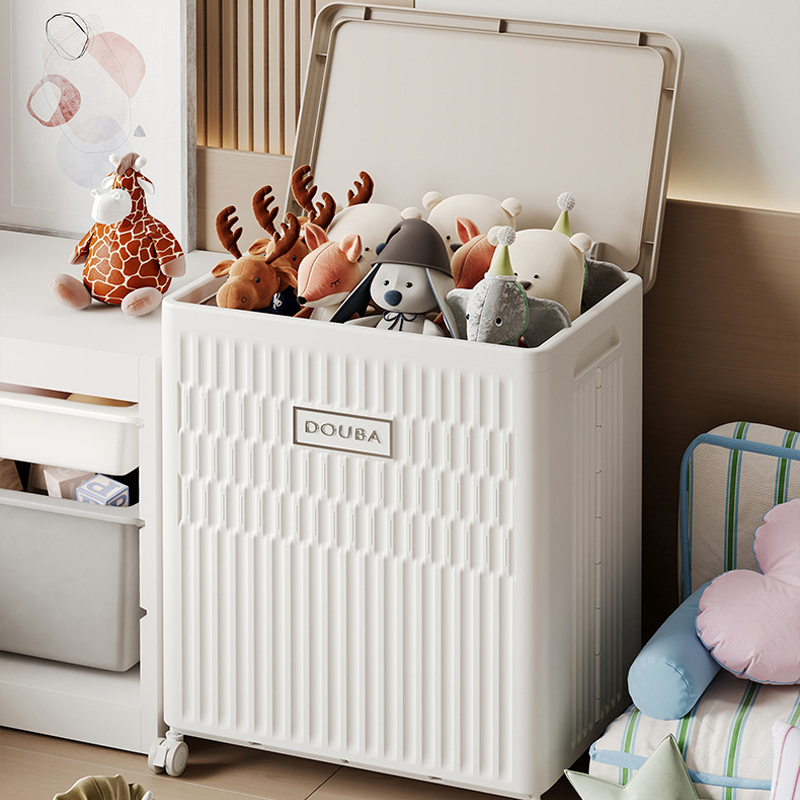 Foldable Wheeled Storage Box - 100L Large Capacity, Flip-Top Design