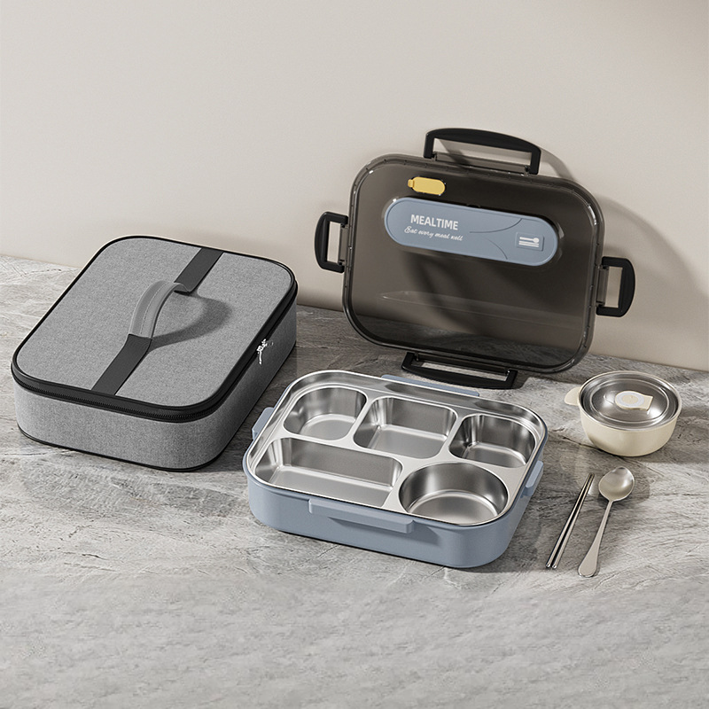 316 Stainless Steel Large-Capacity Lunch Box with Soup Bowl – Microwave Safe