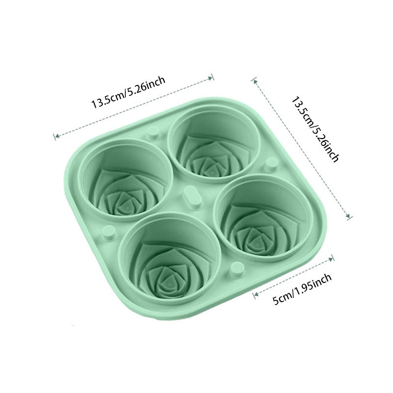 Silicone Rose-Shaped Ice Ball Mold – Reusable & Effortless Release