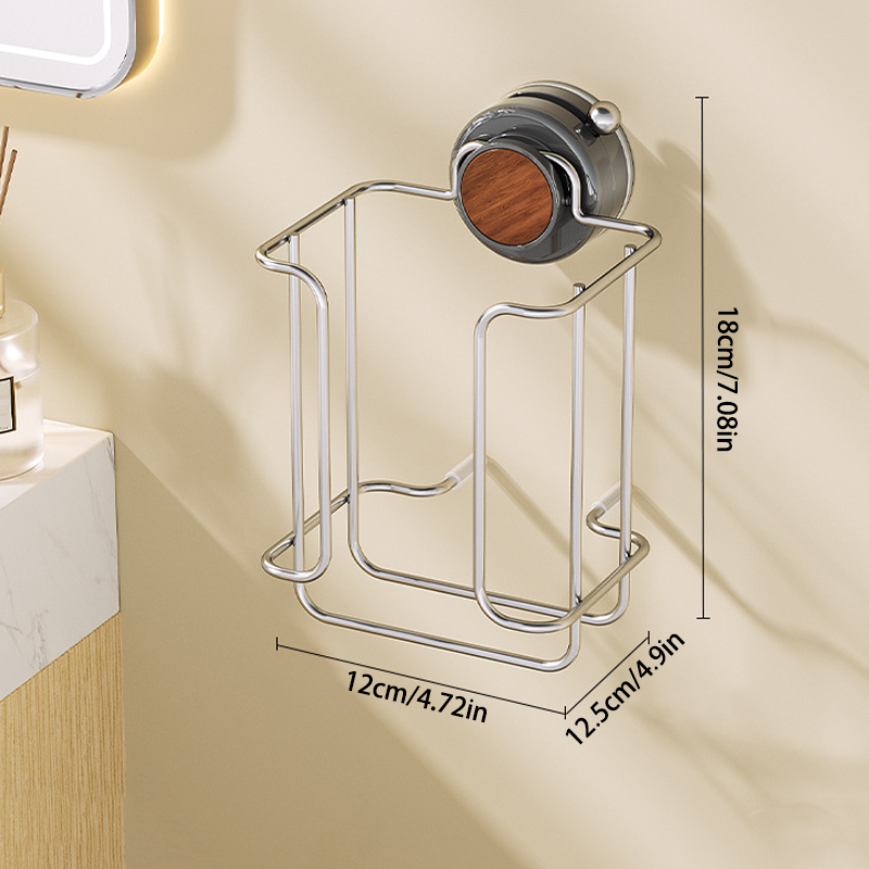 Stainless Steel Suction Paper Towel Holder – Strong Load Bearing