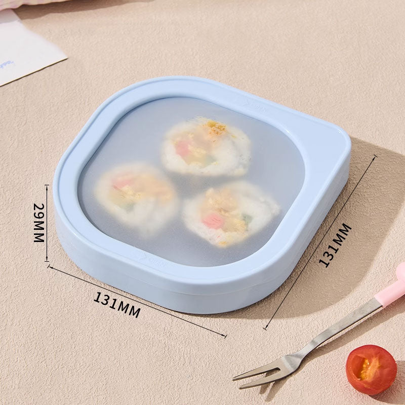 Macaron High-Elasticity Silicone Food Storage Box – Airtight & Leakproof