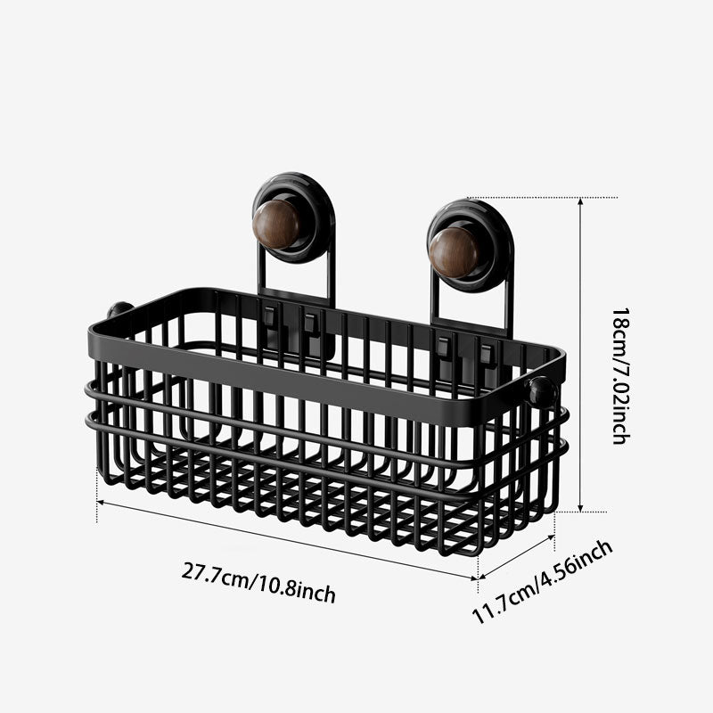 Iron Suction Storage Basket – Strong Hold & Drainage Design