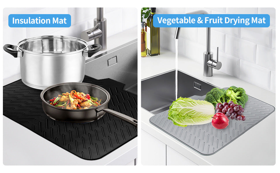 Sloped Silicone Draining Mat – Heat-Proof & Non-Slip
