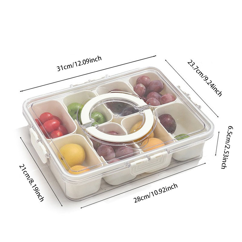 8-Compartment Food Storage Container: Airtight & Organized Fresh-Keeping Design